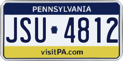 PA license plate JSU4812