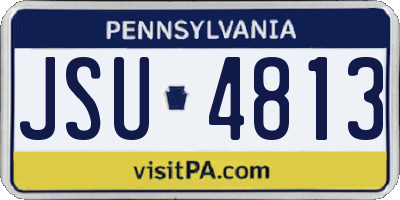 PA license plate JSU4813