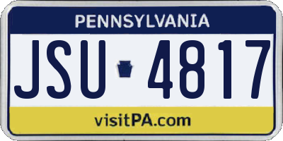 PA license plate JSU4817