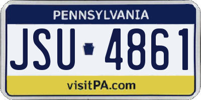 PA license plate JSU4861