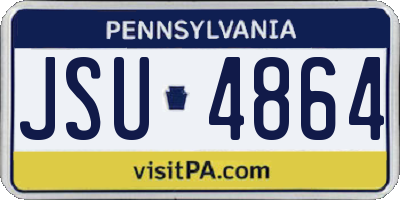 PA license plate JSU4864