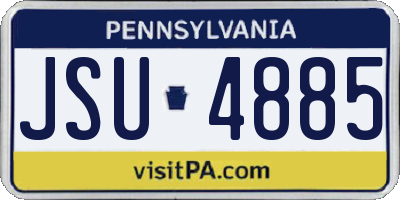 PA license plate JSU4885