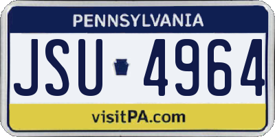 PA license plate JSU4964