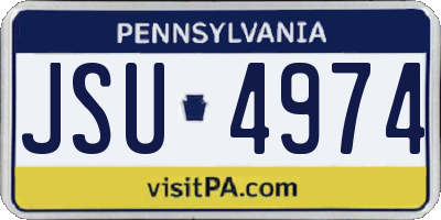 PA license plate JSU4974