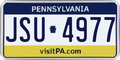 PA license plate JSU4977