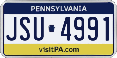 PA license plate JSU4991