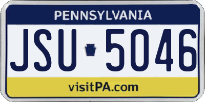 PA license plate JSU5046