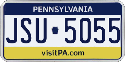 PA license plate JSU5055