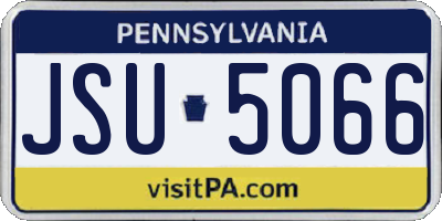 PA license plate JSU5066