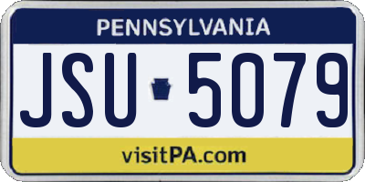 PA license plate JSU5079