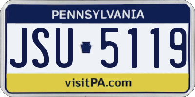 PA license plate JSU5119