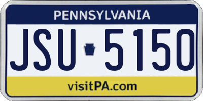 PA license plate JSU5150
