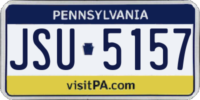 PA license plate JSU5157