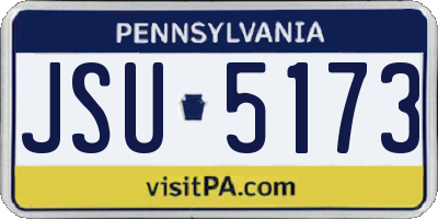 PA license plate JSU5173