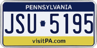 PA license plate JSU5195