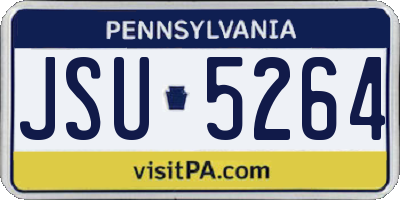 PA license plate JSU5264