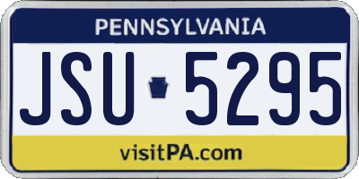 PA license plate JSU5295