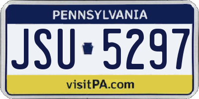 PA license plate JSU5297