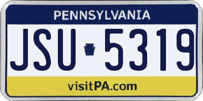 PA license plate JSU5319