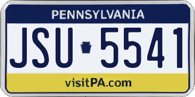 PA license plate JSU5541