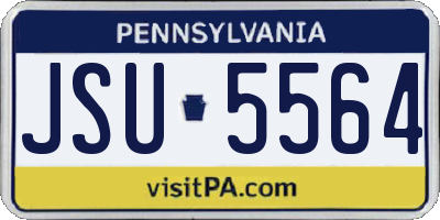 PA license plate JSU5564