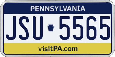 PA license plate JSU5565