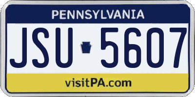 PA license plate JSU5607