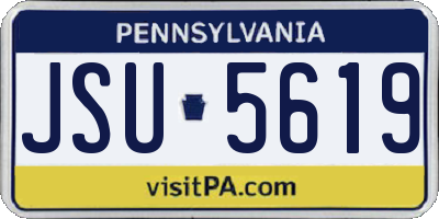 PA license plate JSU5619