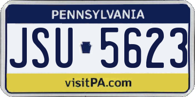 PA license plate JSU5623