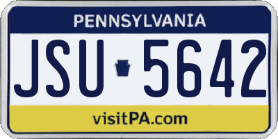 PA license plate JSU5642