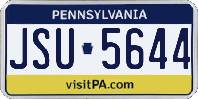 PA license plate JSU5644