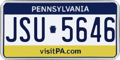 PA license plate JSU5646