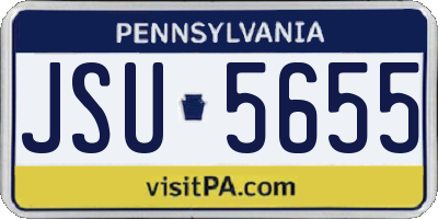 PA license plate JSU5655