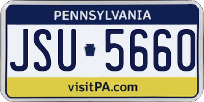 PA license plate JSU5660