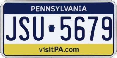 PA license plate JSU5679