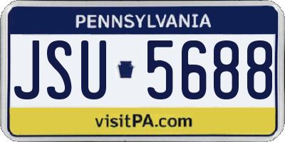 PA license plate JSU5688