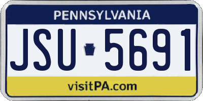 PA license plate JSU5691