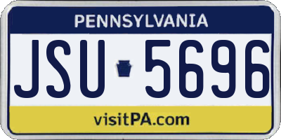 PA license plate JSU5696