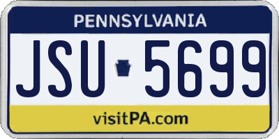 PA license plate JSU5699