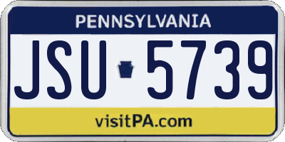 PA license plate JSU5739