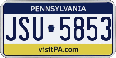 PA license plate JSU5853