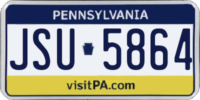 PA license plate JSU5864