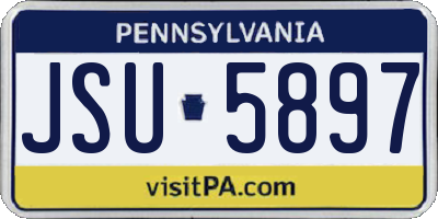 PA license plate JSU5897