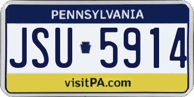 PA license plate JSU5914