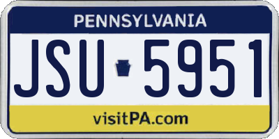 PA license plate JSU5951