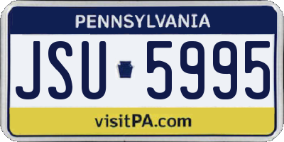 PA license plate JSU5995