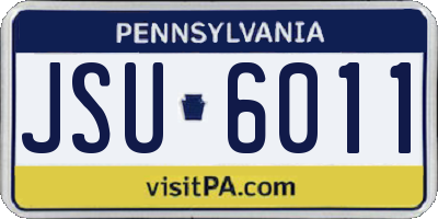 PA license plate JSU6011