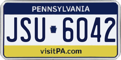 PA license plate JSU6042