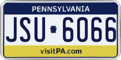 PA license plate JSU6066