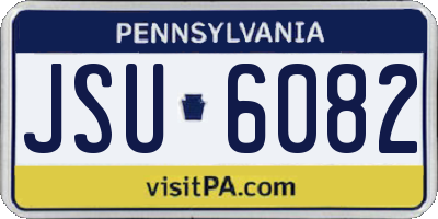 PA license plate JSU6082